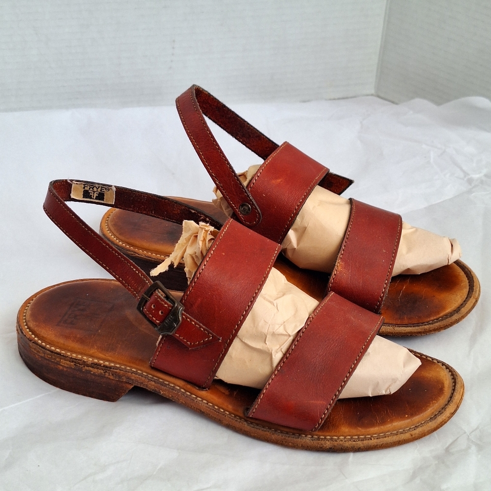 VINTAGE FRYE MEN'S SANDALS SZ 7.5 LEATHER